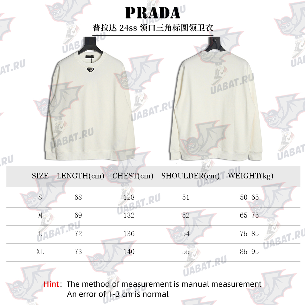 Prada Triangle Logo Crewneck Sweatshirt