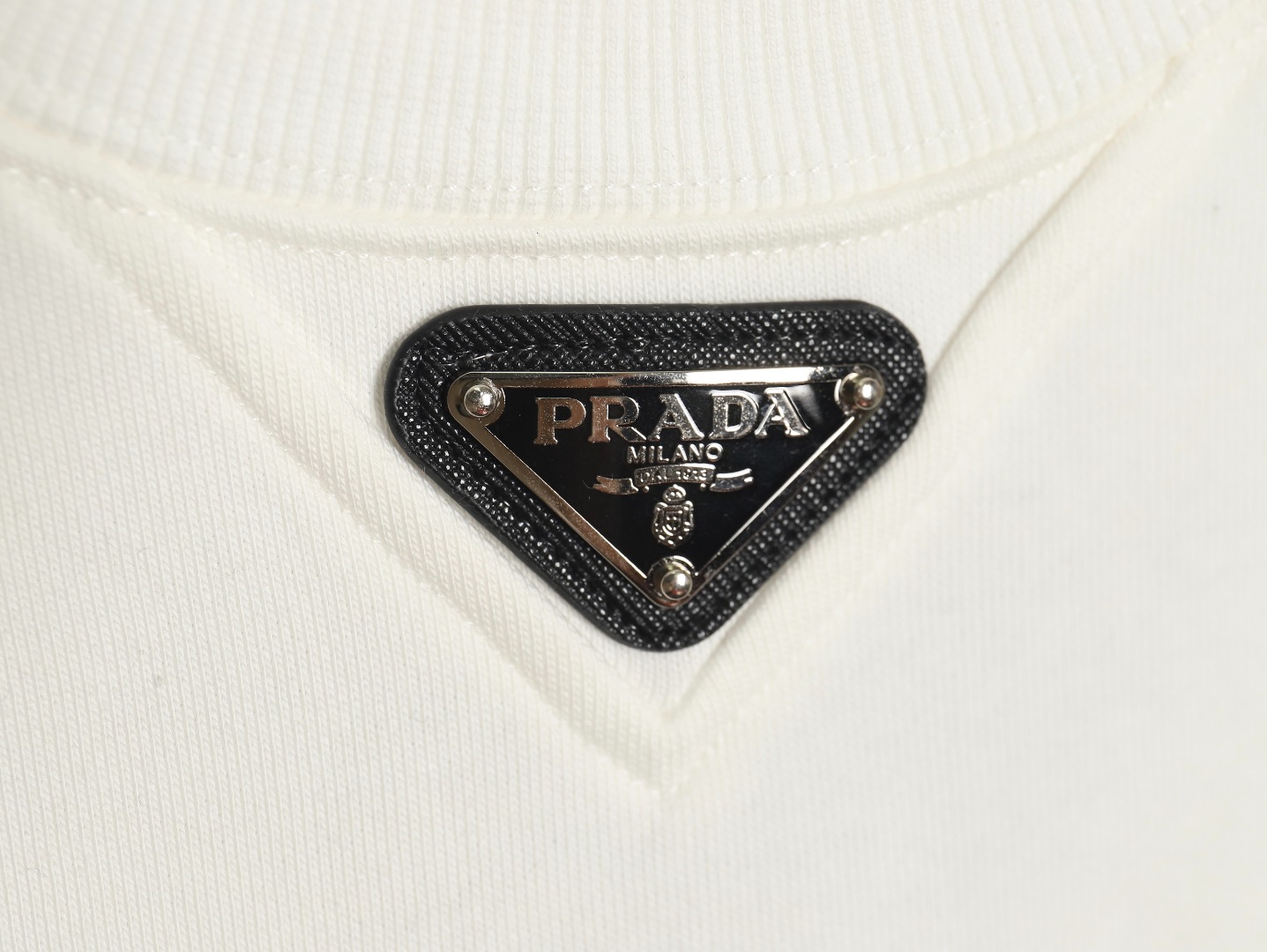 Prada Triangle Logo Crewneck Sweatshirt