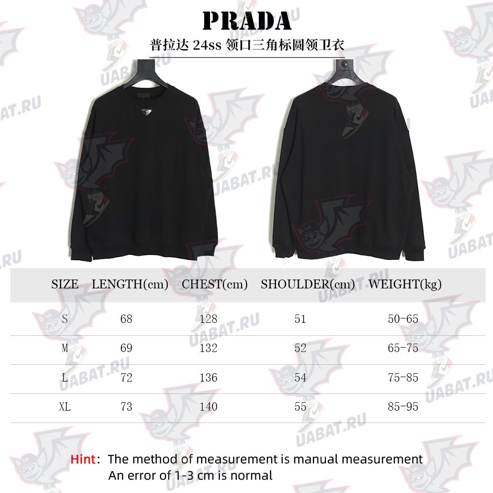 Prada Triangle Logo Crewneck Sweatshirt TSK1