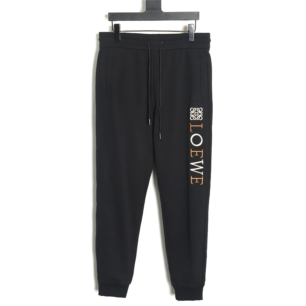 Loewe embroidered colorblock logo cotton sweatpants