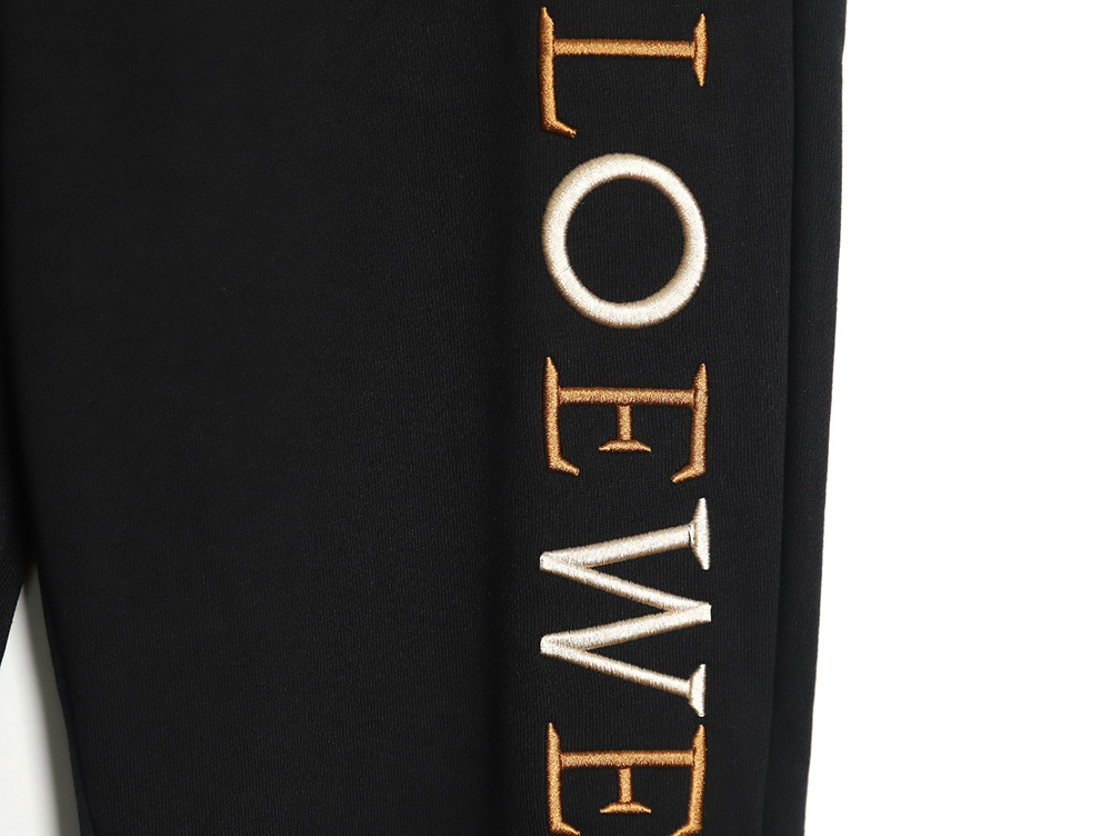 Loewe embroidered colorblock logo cotton sweatpants