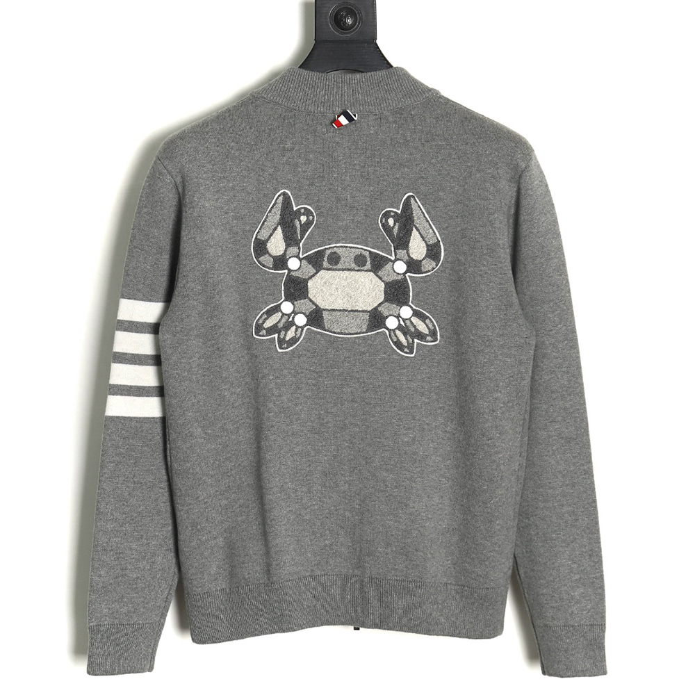 Thom Browne Crab Zip Baseball Jacket