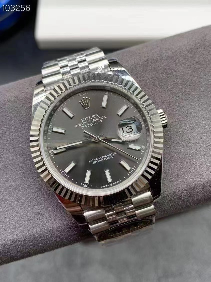 Datejust 126334 41mm Oyster 904L SS/SS Grey/Stk Clean S3235