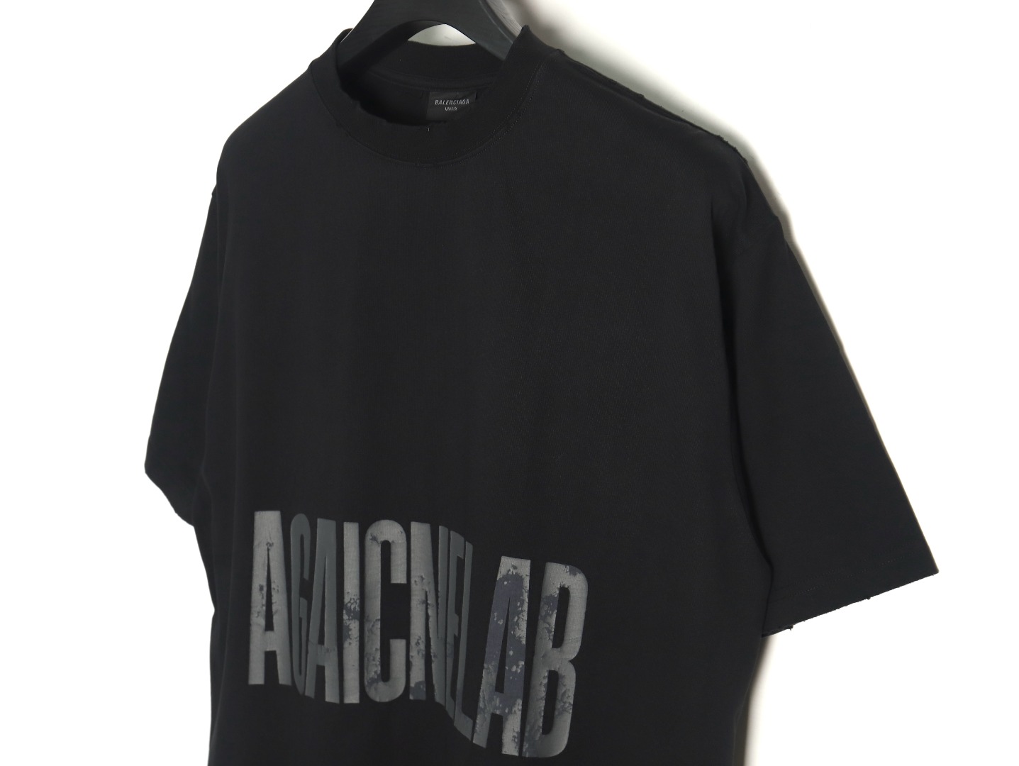 Balenciaga Cracked reverse letter print short sleeves