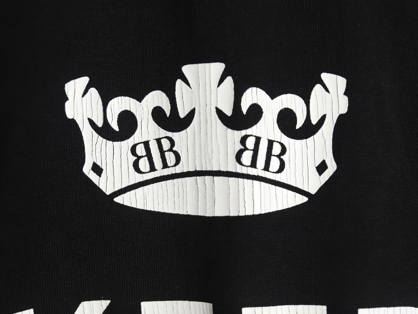 Balenciaga Crown Letters Burst Print Short Sleeve