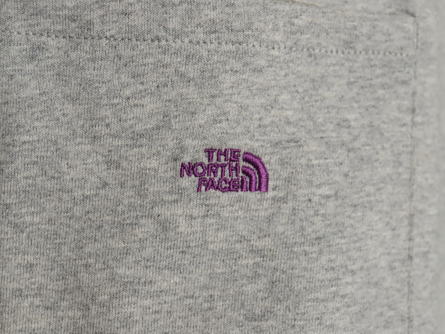 The North Face Purple Logo Embroidered Long Sleeve T-Shirt TSK1