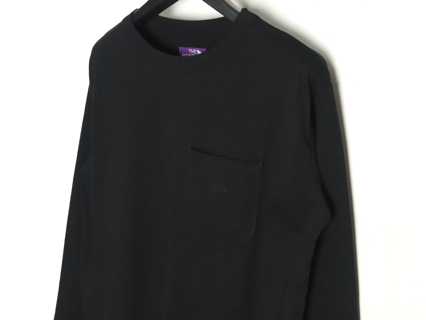 The North Face Purple Logo Embroidered Long Sleeve T-Shirt TSK2