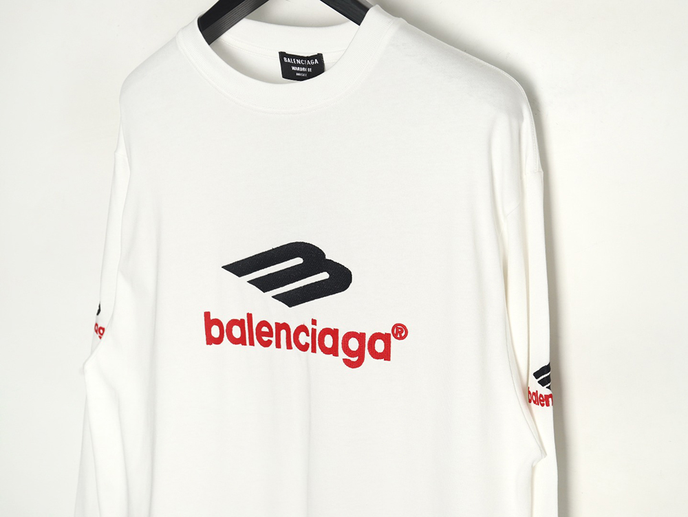 Balenciaga 3B embroidered logo long-sleeved T-shirt