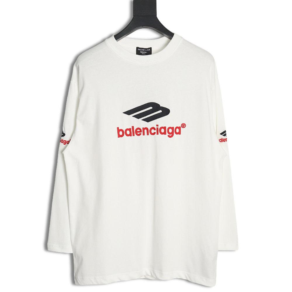 Balenciaga 3B embroidered logo long-sleeved T-shirt