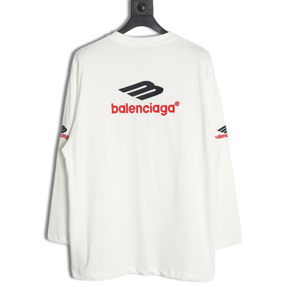 Balenciaga 3B embroidered logo long-sleeved T-shirt