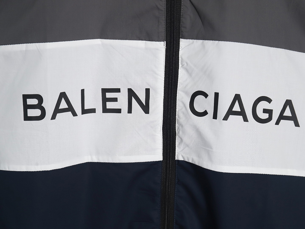 Balenciaga patchwork slogan windbreaker jacket