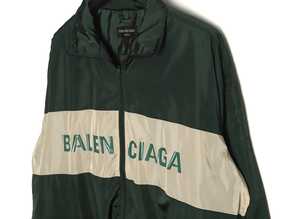 Balenciaga patchwork slogan windbreaker jacket TSK1