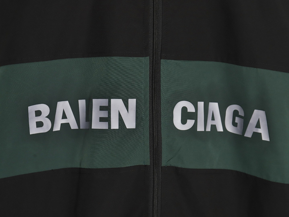 Balenciaga patchwork slogan windbreaker jacket TSK2