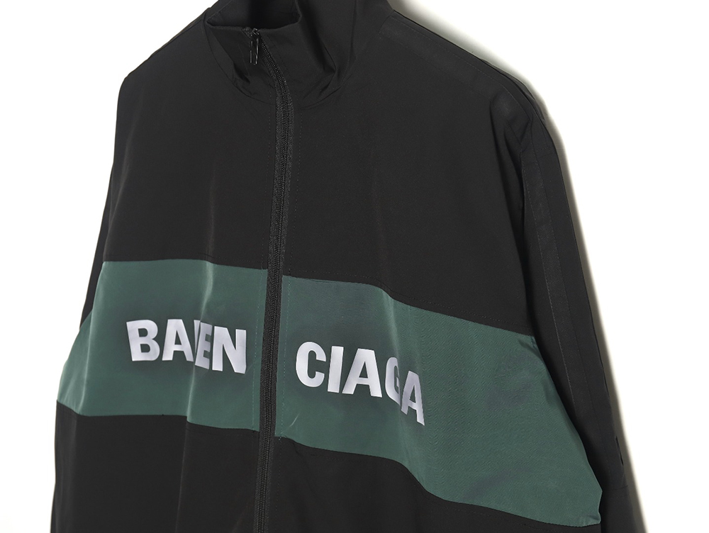 Balenciaga patchwork slogan windbreaker jacket TSK2