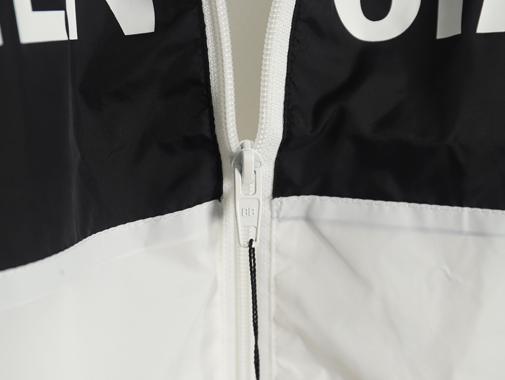 Balenciaga patchwork slogan windbreaker jacket TSK3