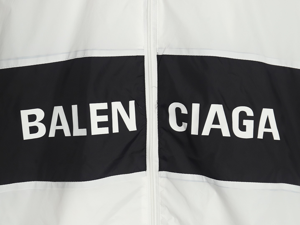 Balenciaga patchwork slogan windbreaker jacket TSK3