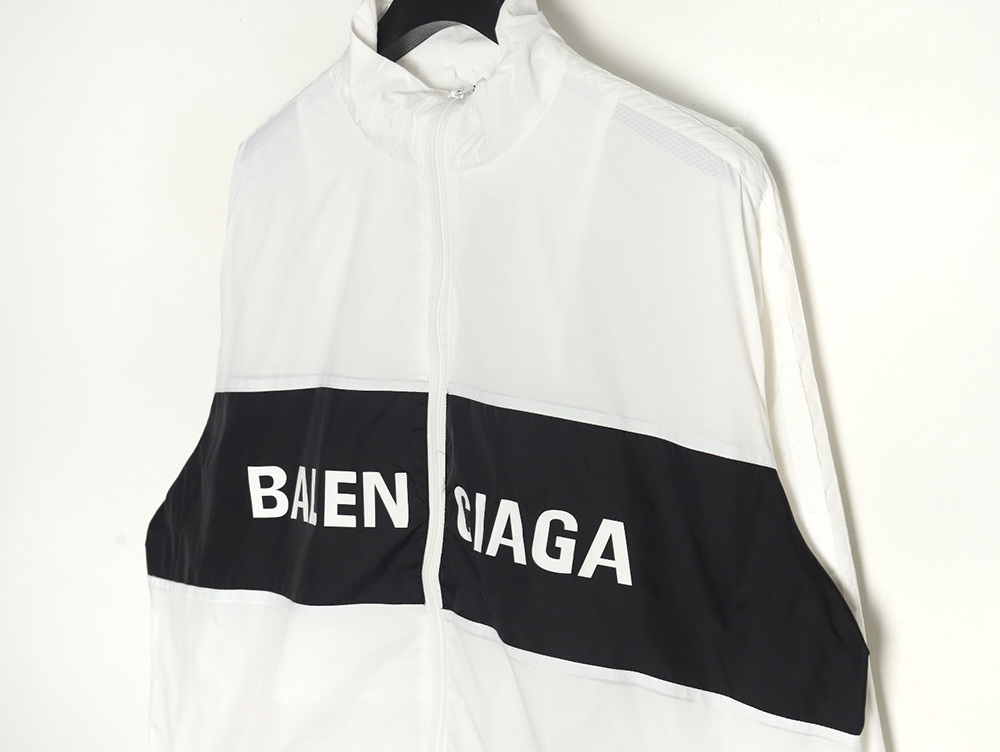 Balenciaga patchwork slogan windbreaker jacket TSK3