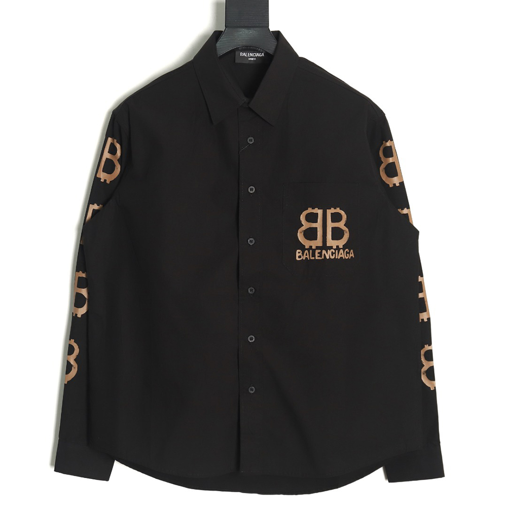 Balenciaga BB graffiti print long-sleeved jacket