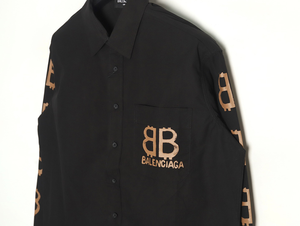 Balenciaga BB graffiti print long-sleeved jacket