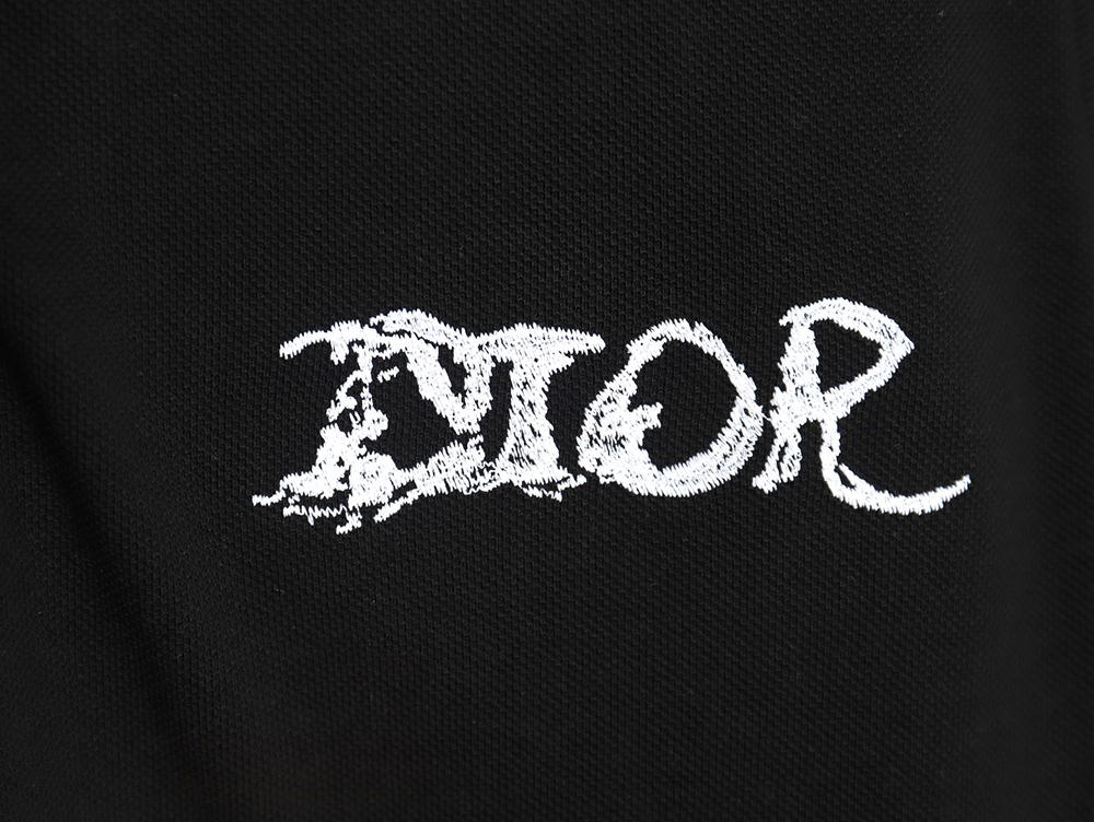 Dior embroidered cloud lettering Polo short sleeve TSK1