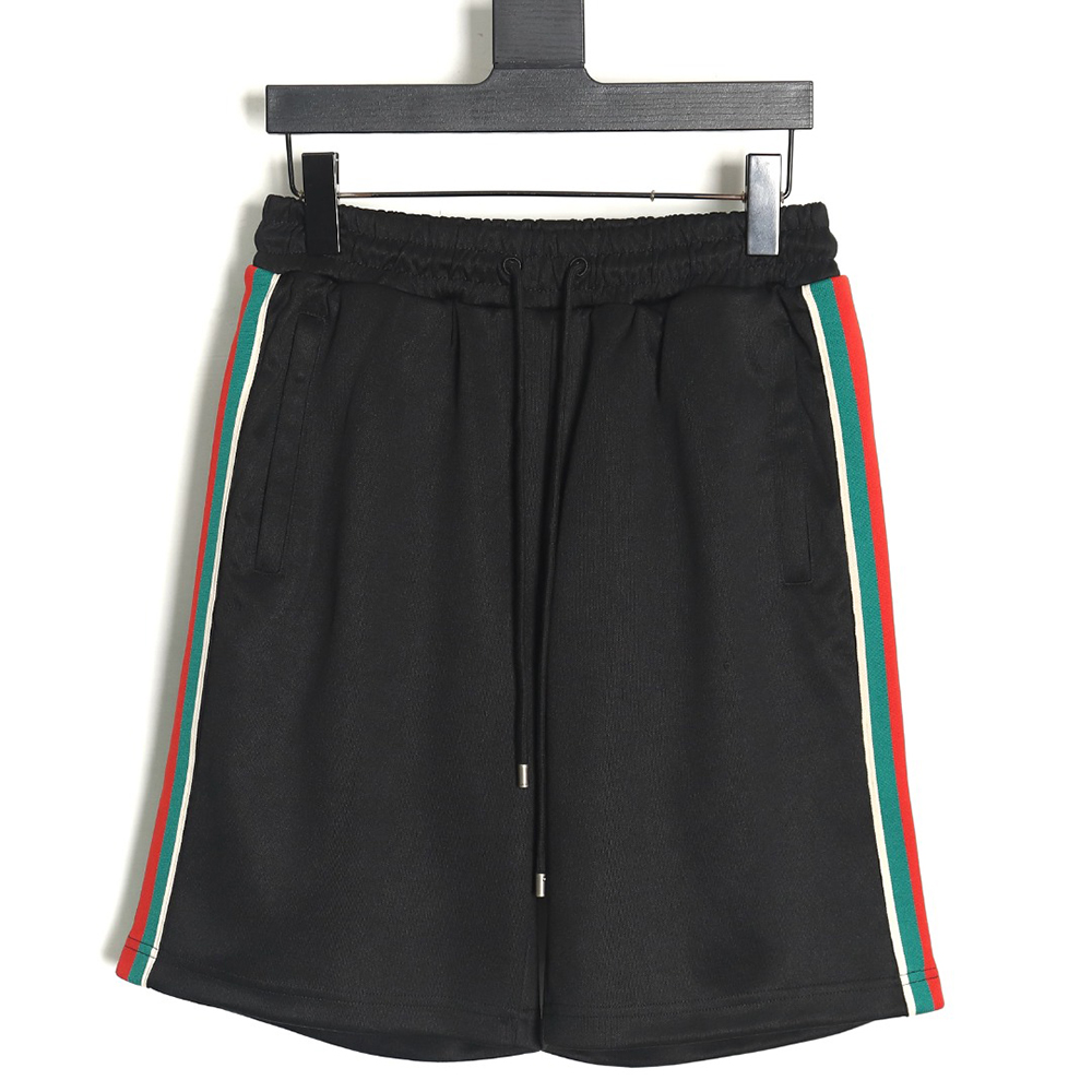 Gucci classic red and green web pocket double G embossed shorts