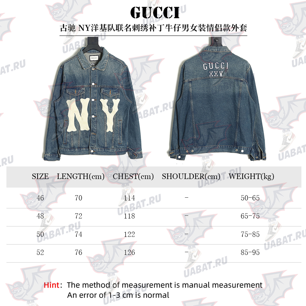 Gucci & Yankees joint embroidered patch jacket