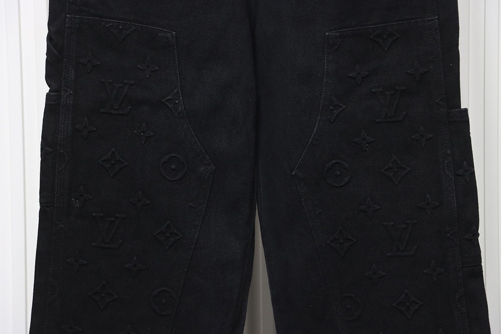 Louis Vuitton Embossed Denim Overalls