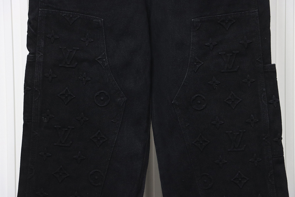 Louis Vuitton Embossed Denim Overalls