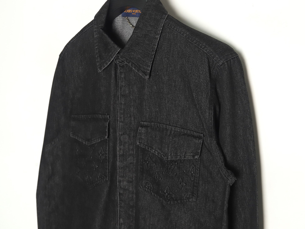 Louis vuitton pocket embossed denim jacket shirt