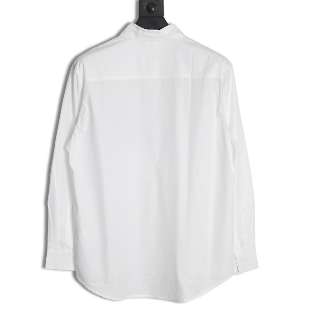 Maison Margiela chest pocket number slogan letter shirt top