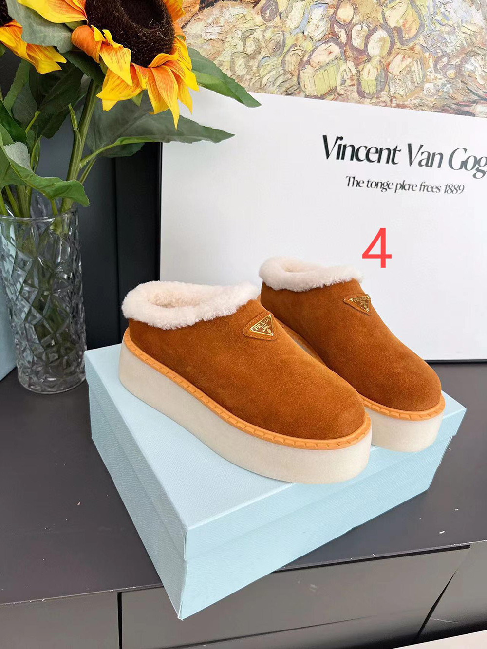 Prada suede mules