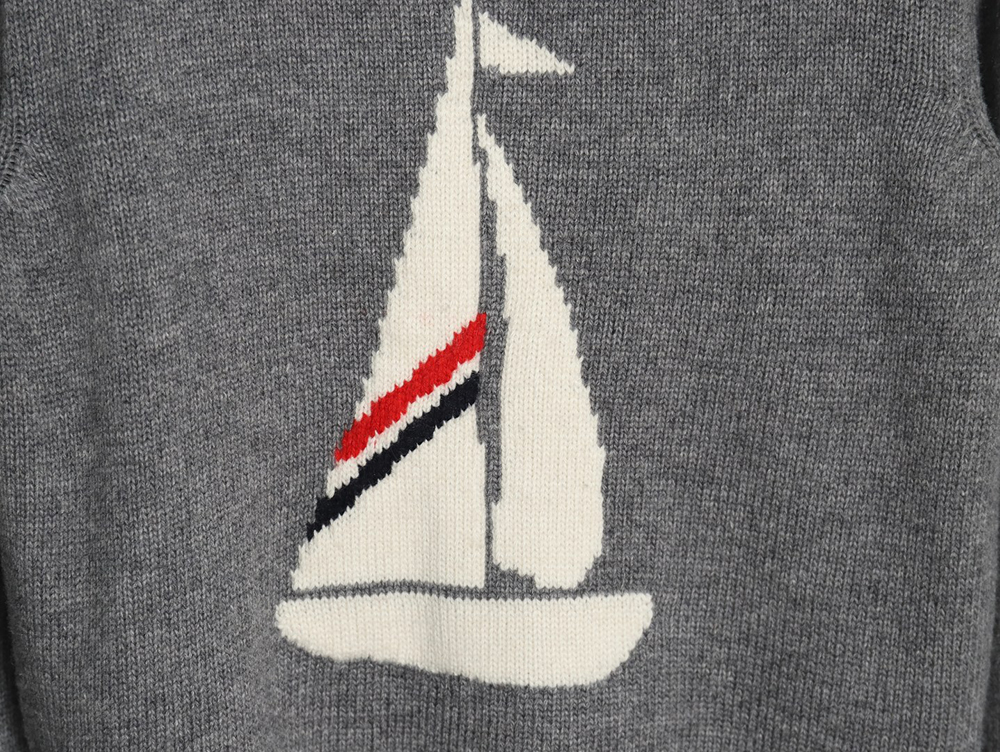 Thom Browne Sailboat Australian Wool Hooded Jacket TSK1