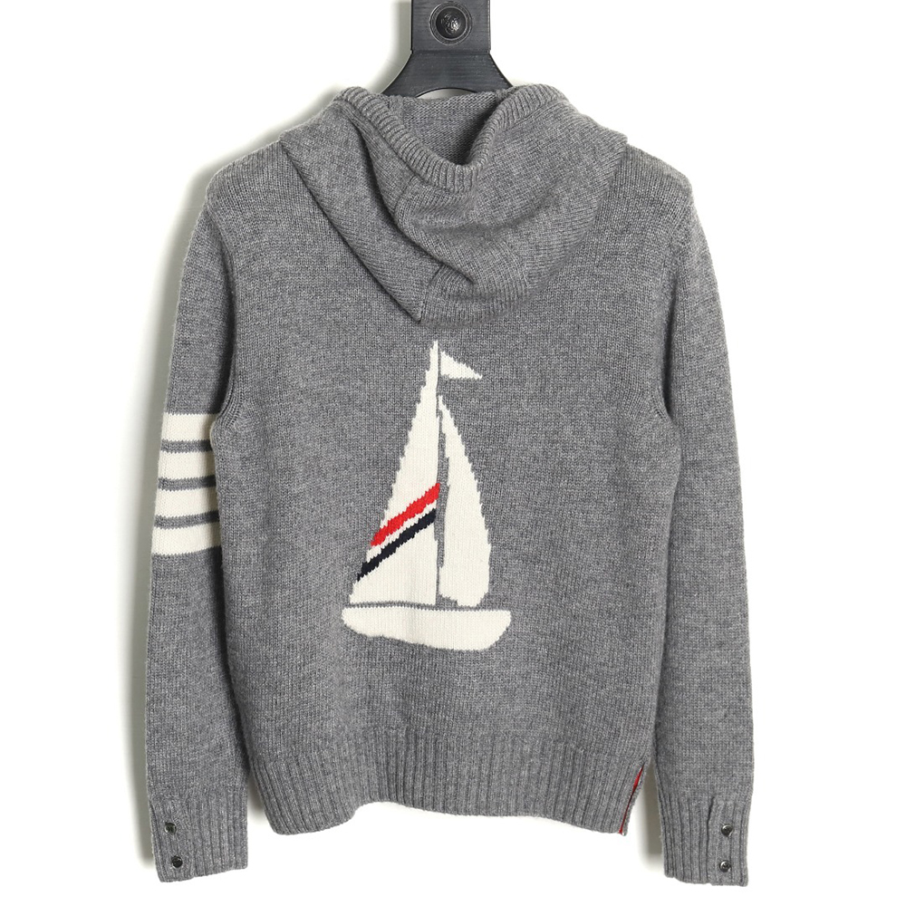 Thom Browne Sailboat Australian Wool Hooded Jacket TSK1