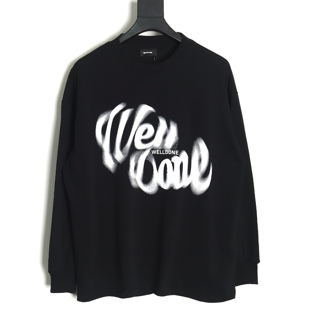 We11 Done dynamic letter print long-sleeved T-shirt