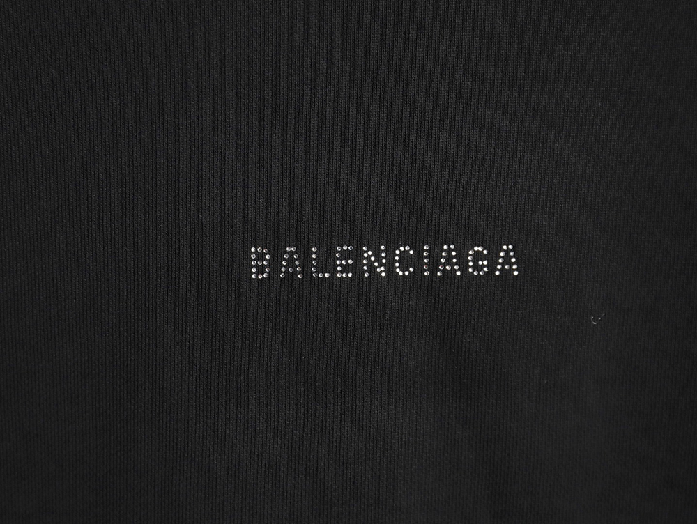 Balenciaga Rhinestone Ripped Hoodie