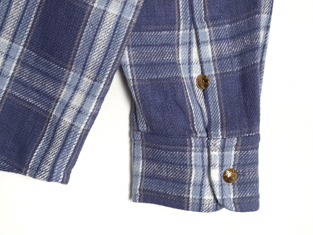 Celine Blue Check Long Sleeve Shirt