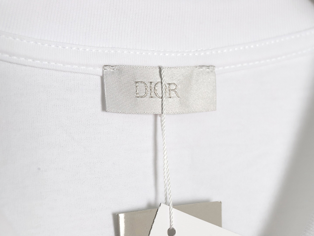 Dior lettering toothbrush embroidered short sleeves