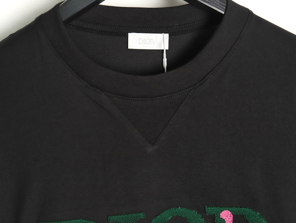 Dior lettering toothbrush embroidered short sleeves TSK1