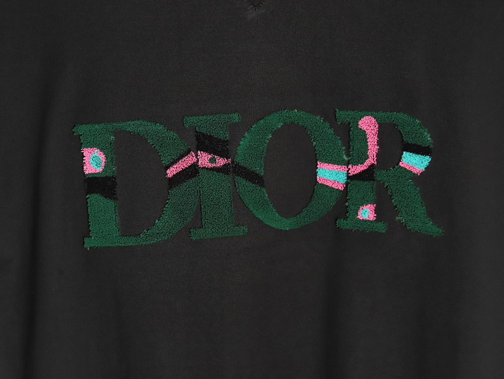 Dior lettering toothbrush embroidered short sleeves TSK1