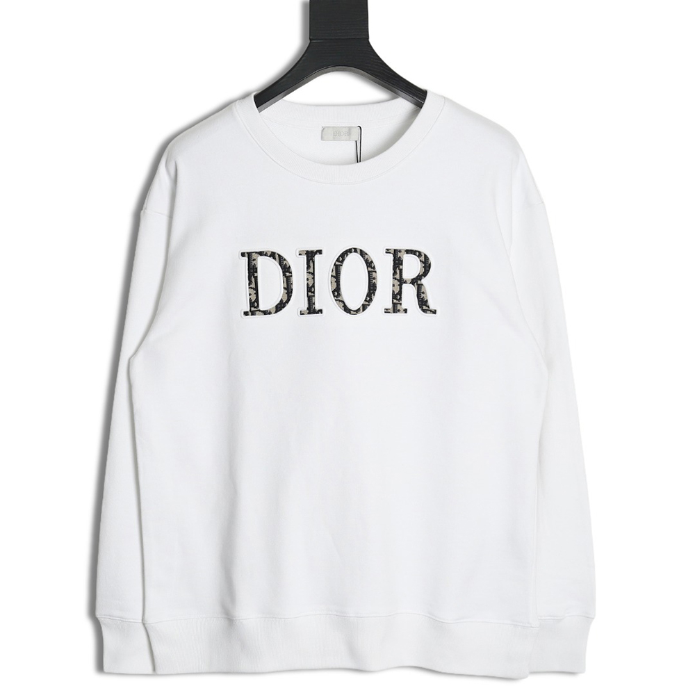 Dior monogram patch crew neck sweatshirt