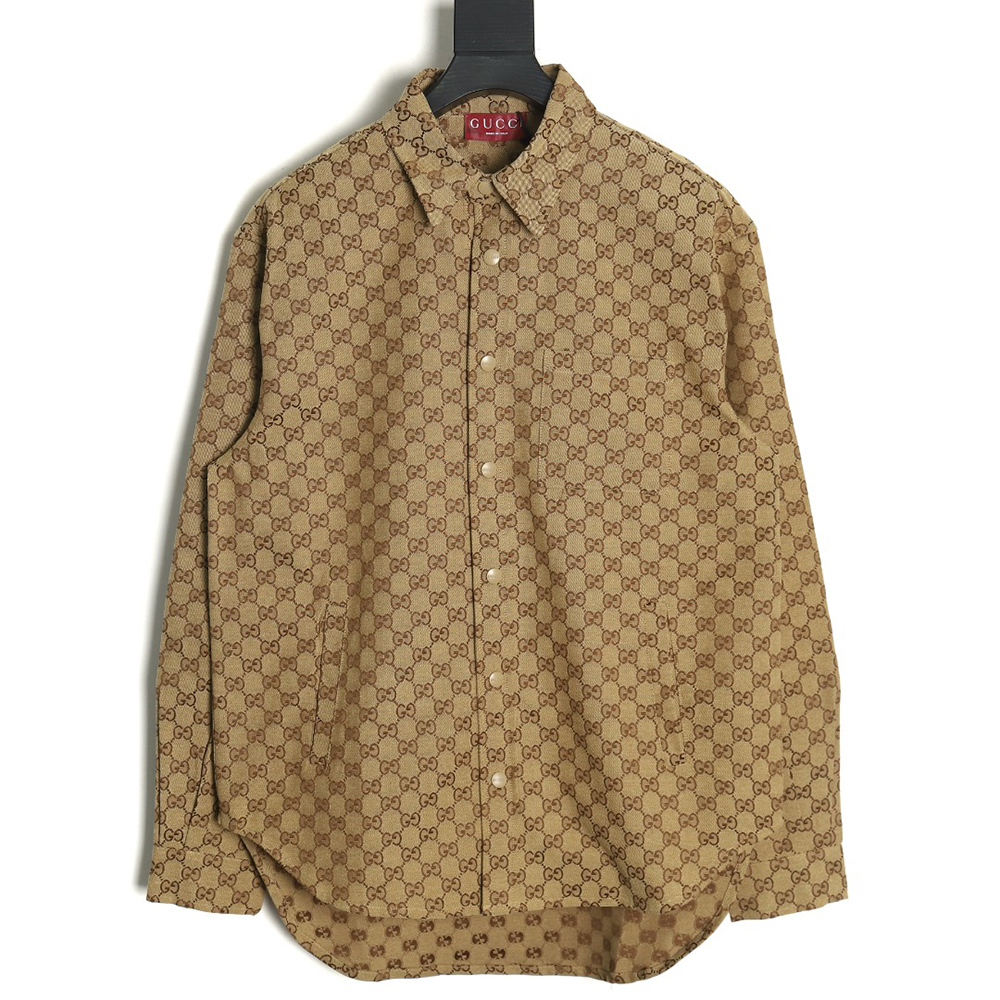 Gucci all-over double G jacquard shirt jacket