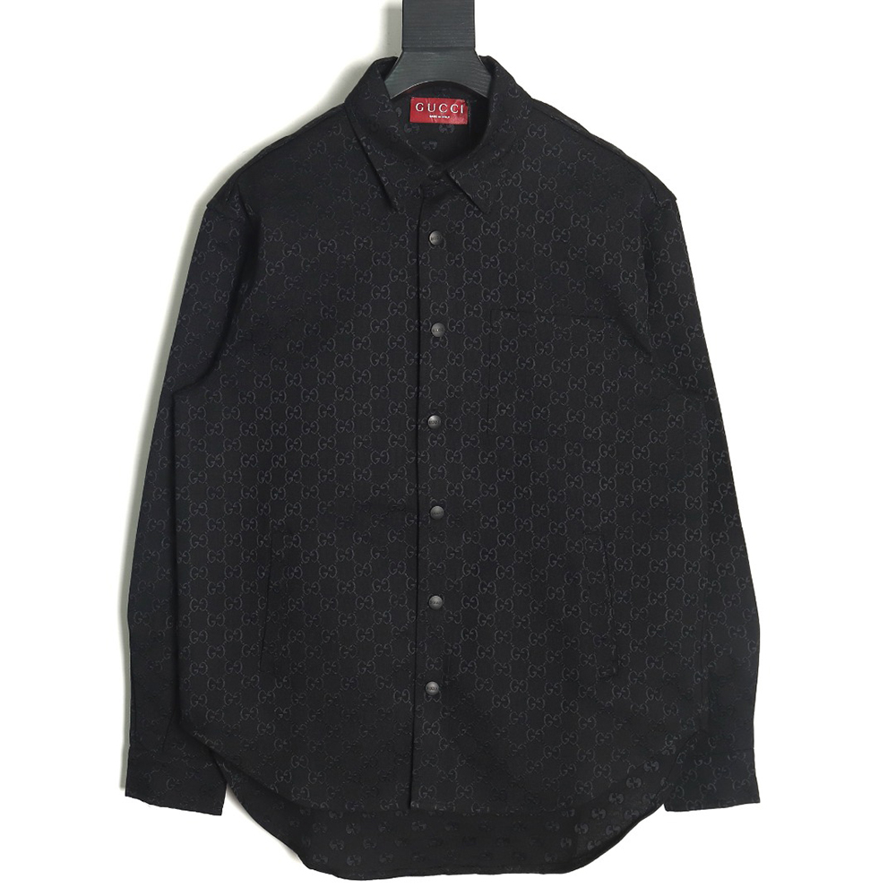 Gucci all-over double G jacquard shirt jacket TSK1