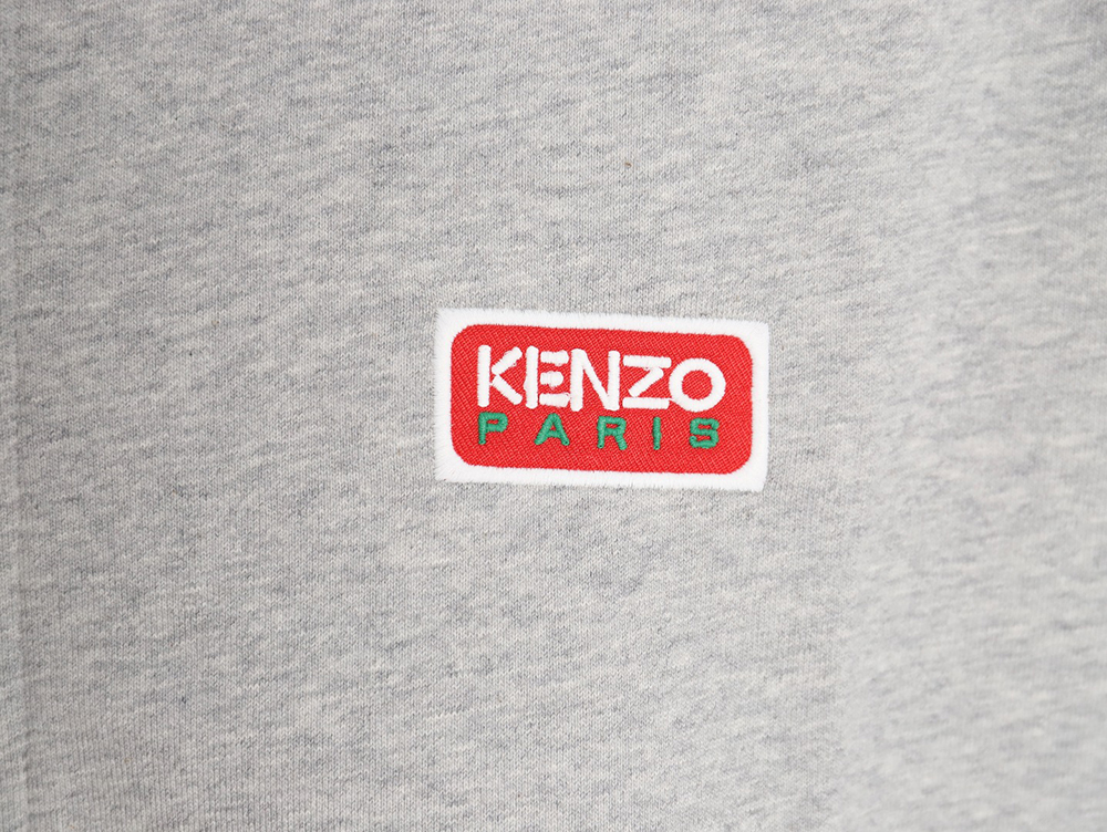 Kenzo square letter logo hooded zip-up sweatshirt