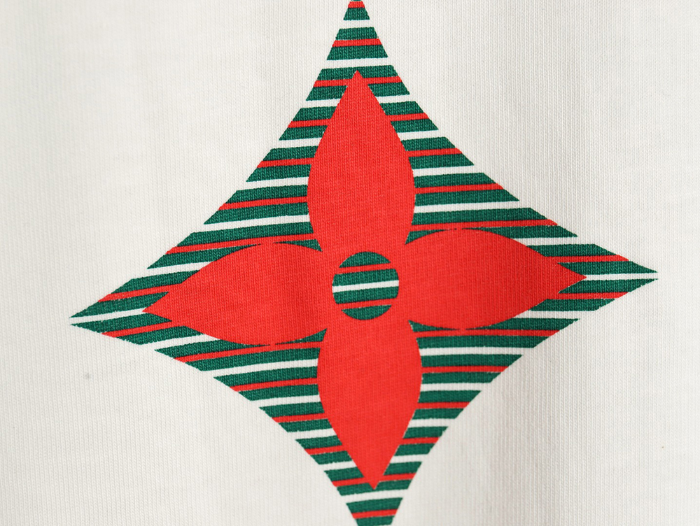 Louis Vuitton three flower emblem logo print short sleeves