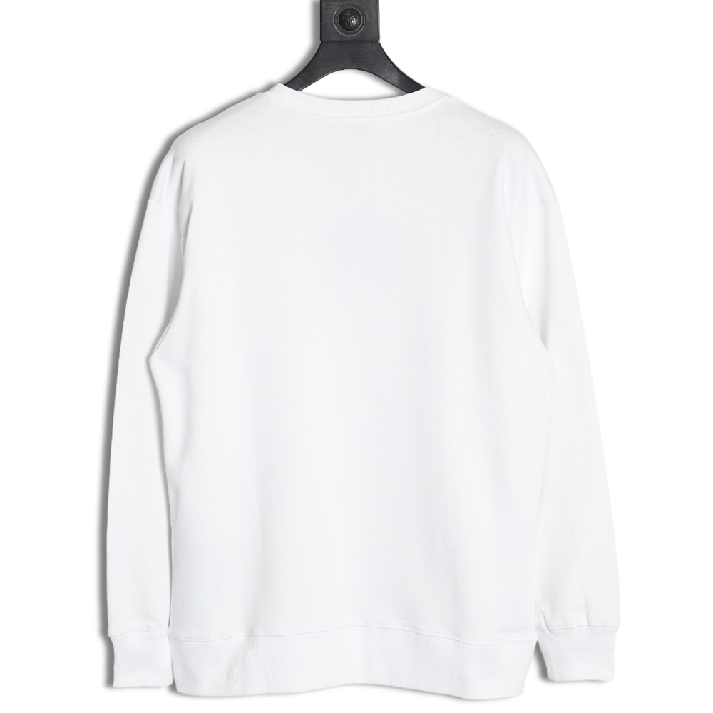 Prada triangle logo collar lettering round neck sweatshirt