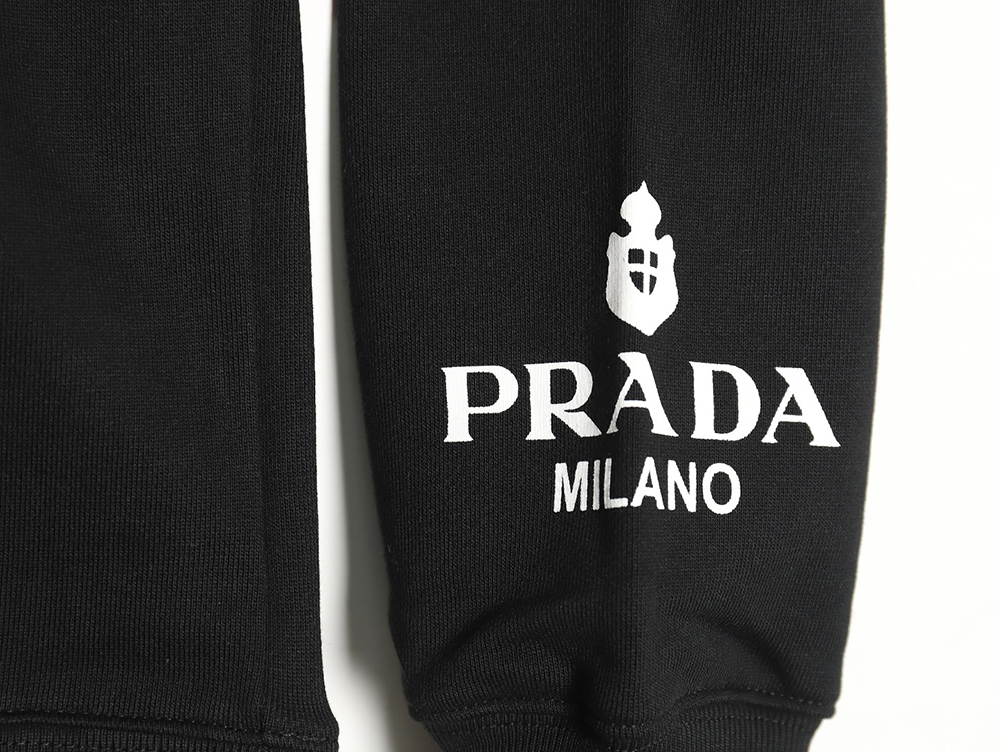 Prada Triangle Logo Single Sleeve Round Neck Sweatshirt TSK1