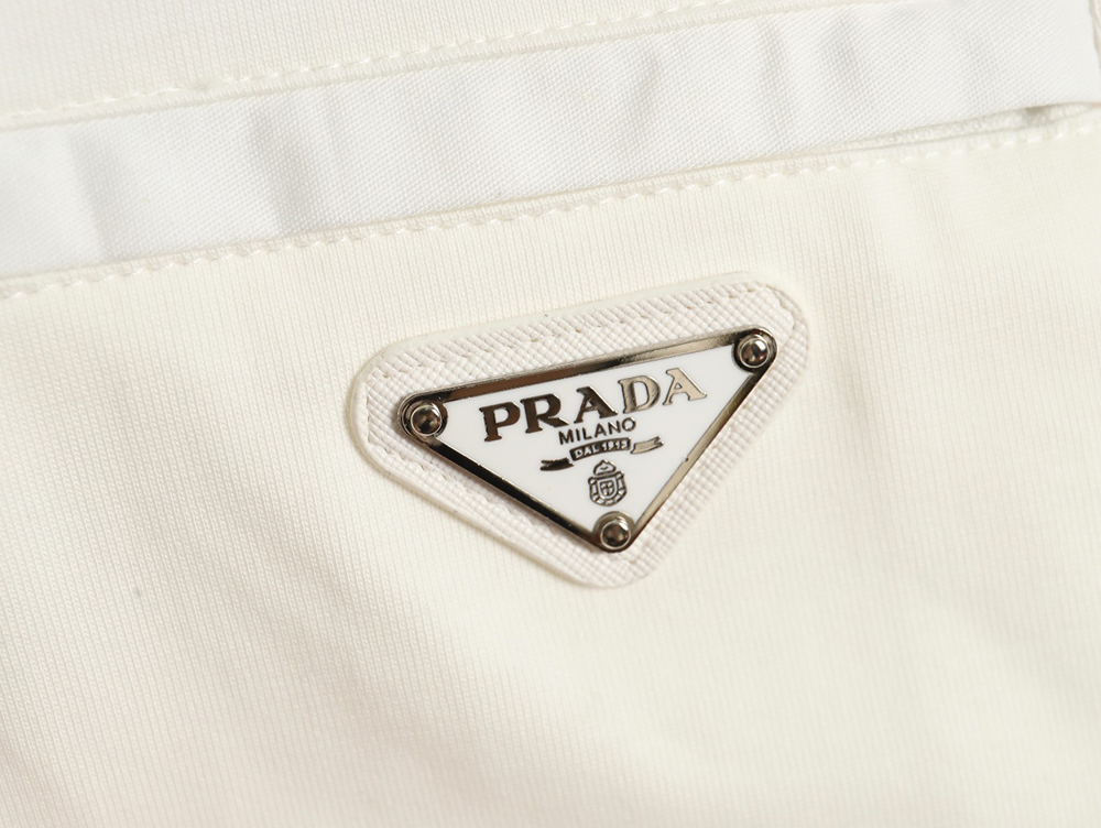 Prada pocket triangle metal logo long sleeve T-shirt