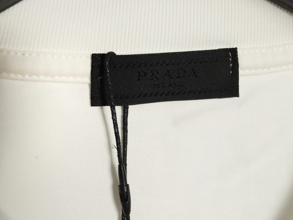 Prada pocket triangle metal logo long sleeve T-shirt