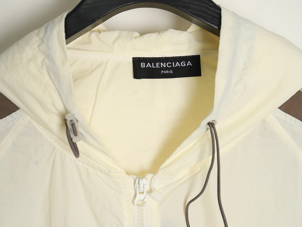 Balenciaga Zippered Logo Embroidered Long Sleeve Jacket