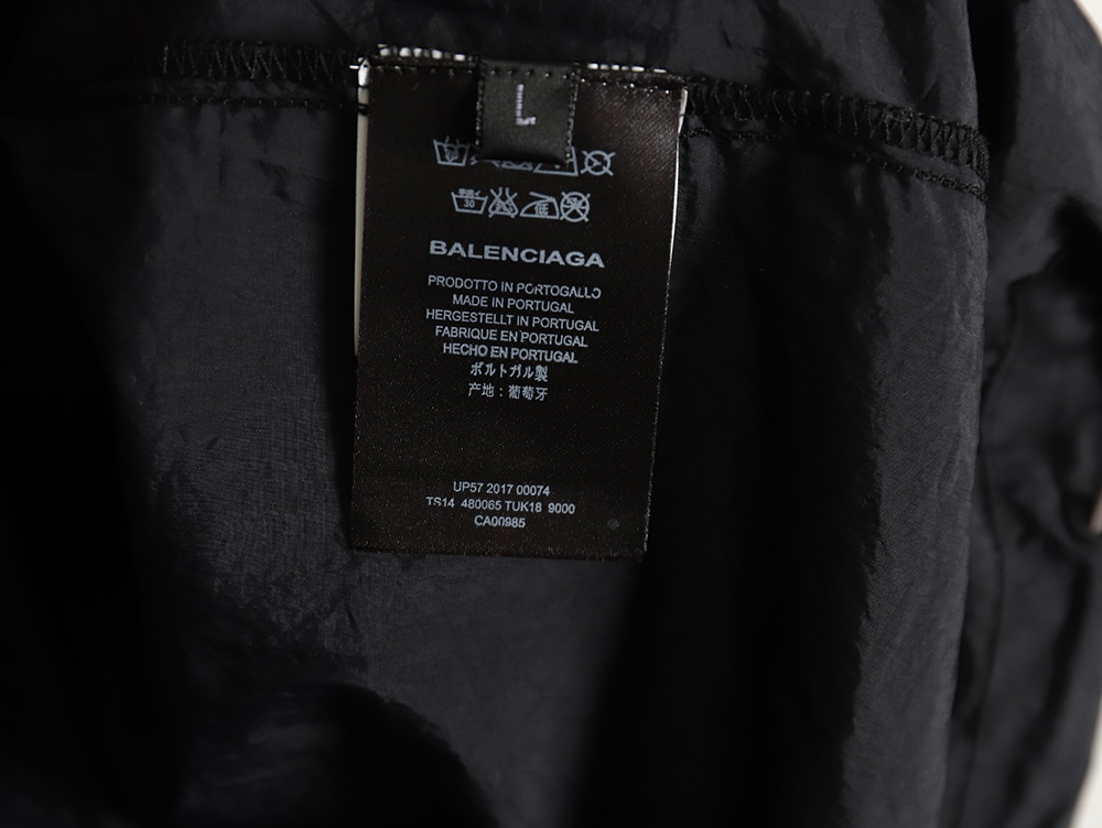 Balenciaga Zippered Logo Embroidered Long Sleeve Jacket TSK1